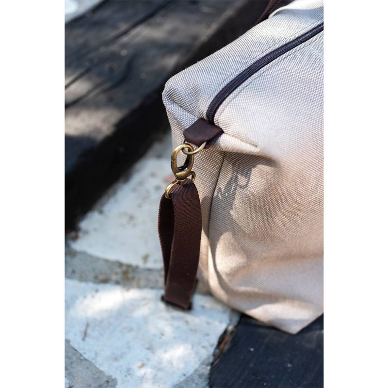 Bolsa de Viaje Marrón-Rosa Lona Beige