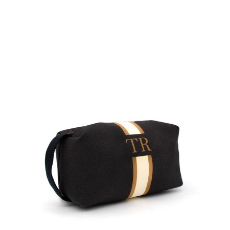Neceser Camel-Beige Lona Negro