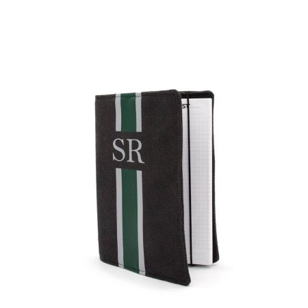 Libreta Verde-Gris Lona Negro