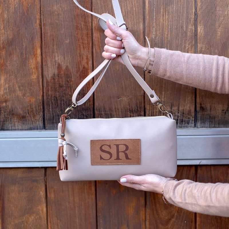 Bolso Bandolera Beige Kenia