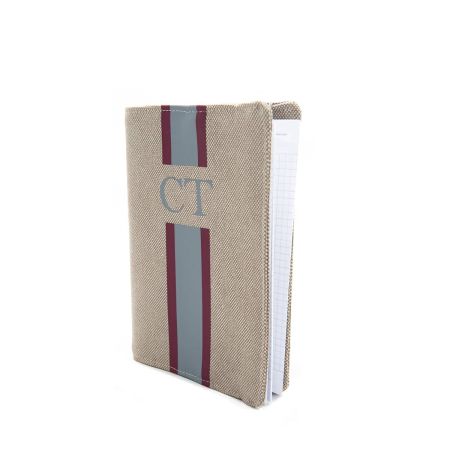 Libreta Granate-Gris Lona...