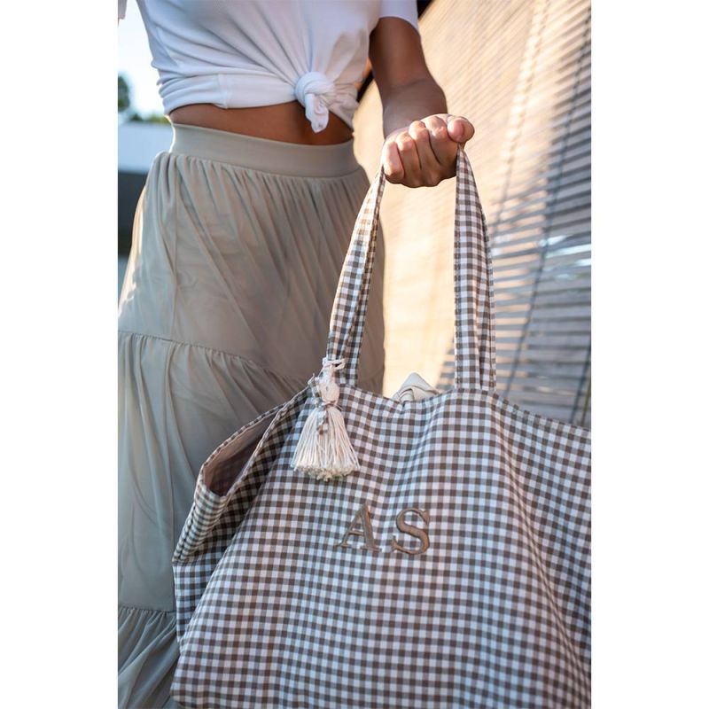 Bolso Taupe Vichy