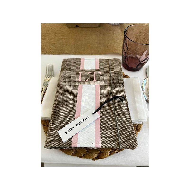 Libreta Rosa-Blanca Lona Camel