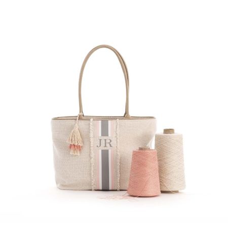 Bolso Canvas Rosa - Blanco...