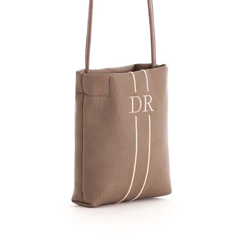 Bolso mini bordado Beige Cuneo
