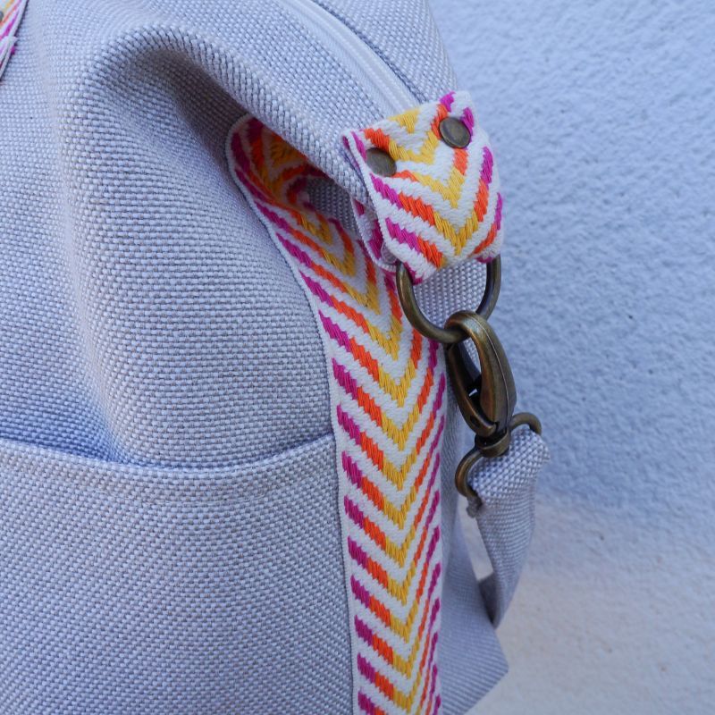 Maxibolso Lona Summer Beige con cinta...