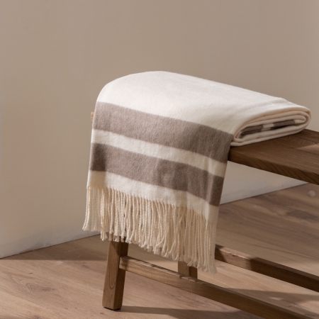 Plaid Rayas Taupe
