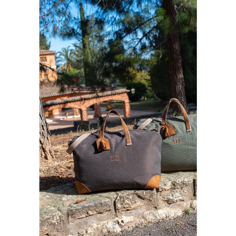 Bolsa de Viaje Marrón Gala Símil Ante