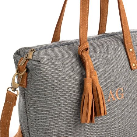 Bolso Gris Gala Símil Ante 2